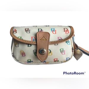 FREE SHIPPING Dooney & Bourke Rainbow Monogram Wristlet